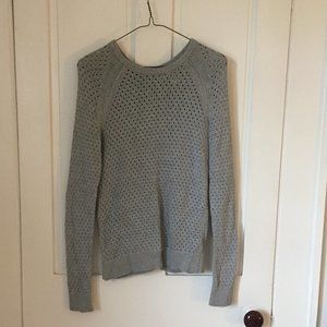 Women's Gray Pullover Sweater Size XS Button Down